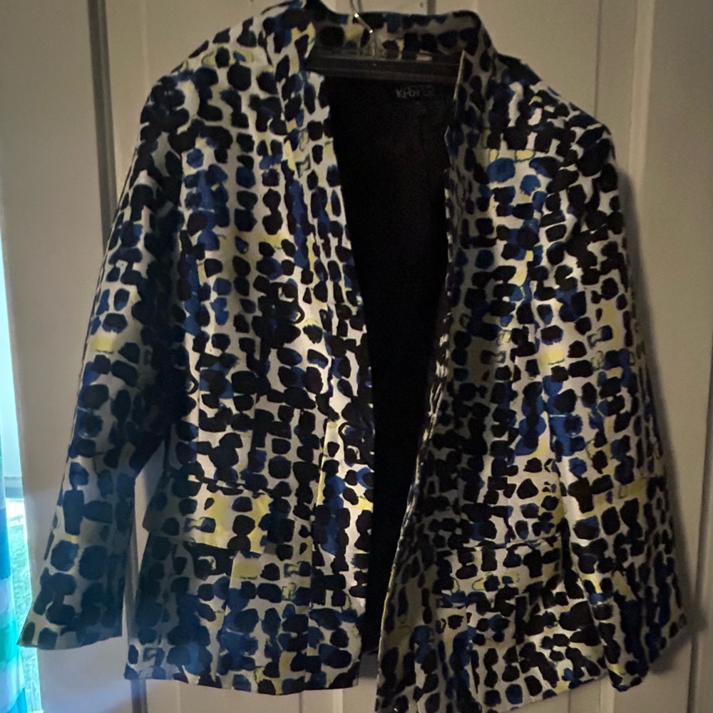 Kasper Blue and White Women's  Dress Jacket